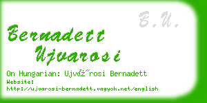 bernadett ujvarosi business card